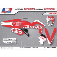 GG002 GRÁFICO ADESIVO GASGAS RACING VERMELHO E BRANCO