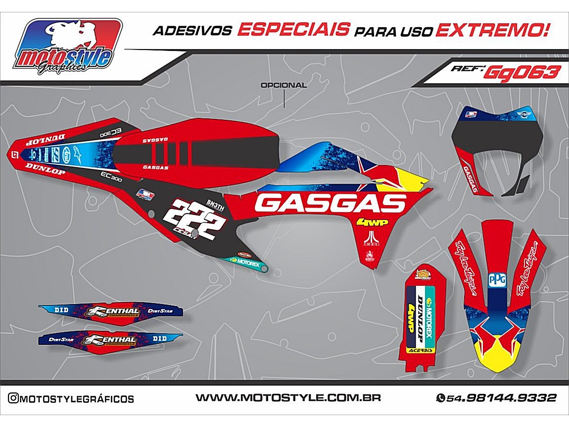 GG063 GRÁFICO ADESIVO GASGAS