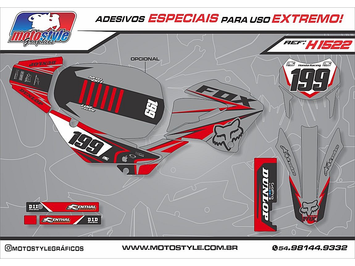 H1522 GRÁFICO ADESIVO HONDA BROS