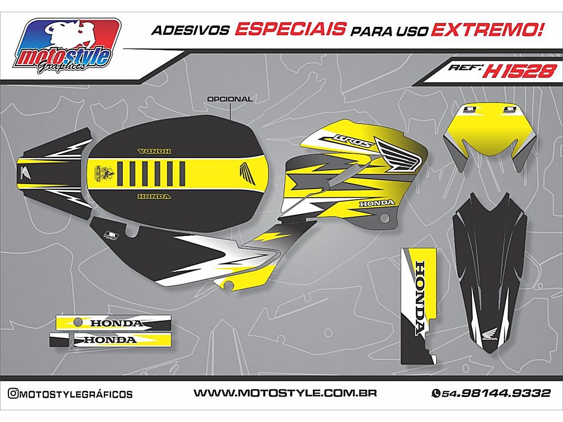 H1528 GRÁFICO ADESIVO HONDA BROS