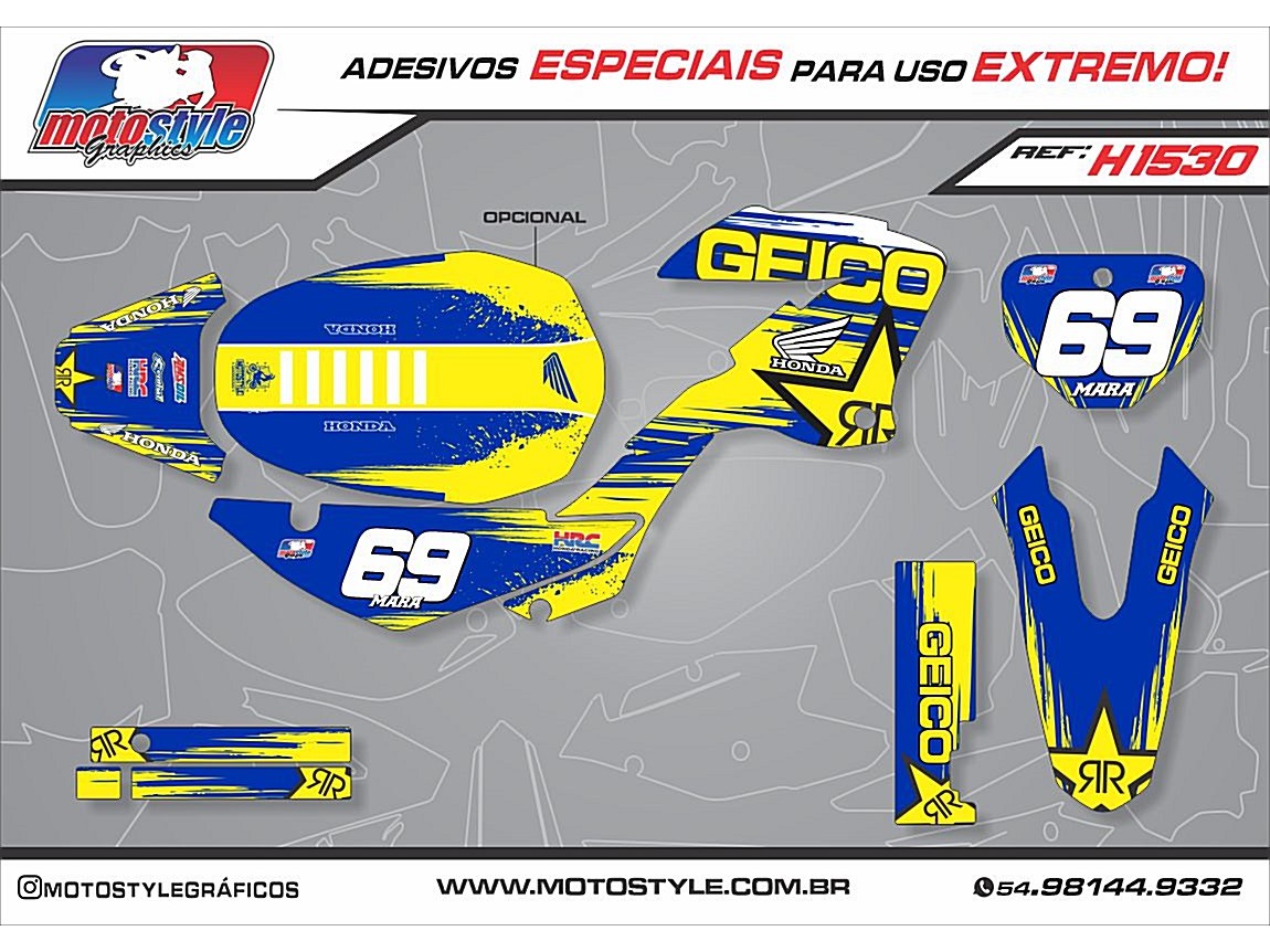 H1530 GRÁFICO ADESIVO HONDA BROS