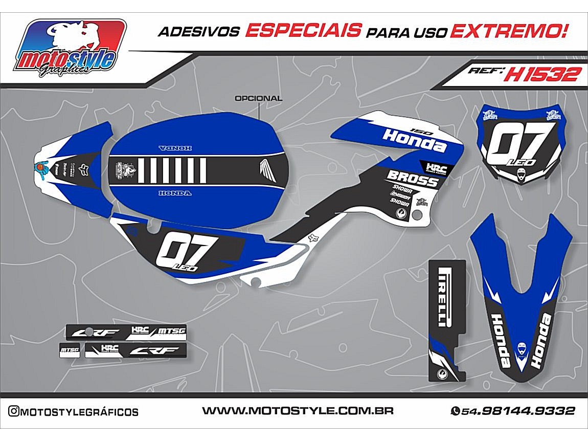 H1532 GRÁFICO ADESIVO HONDA BROS