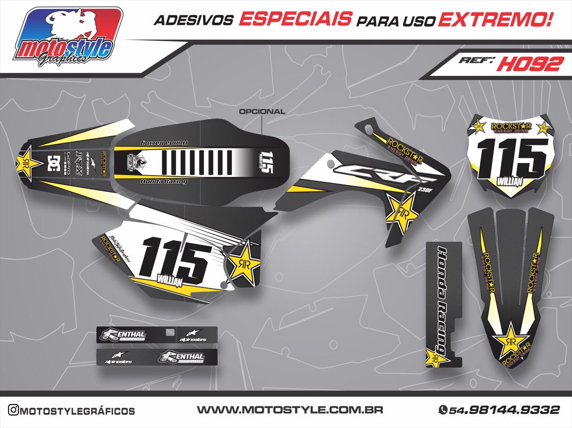 H092 GRÁFICO ADESIVO HONDA CRF 230 ROCKSTAR