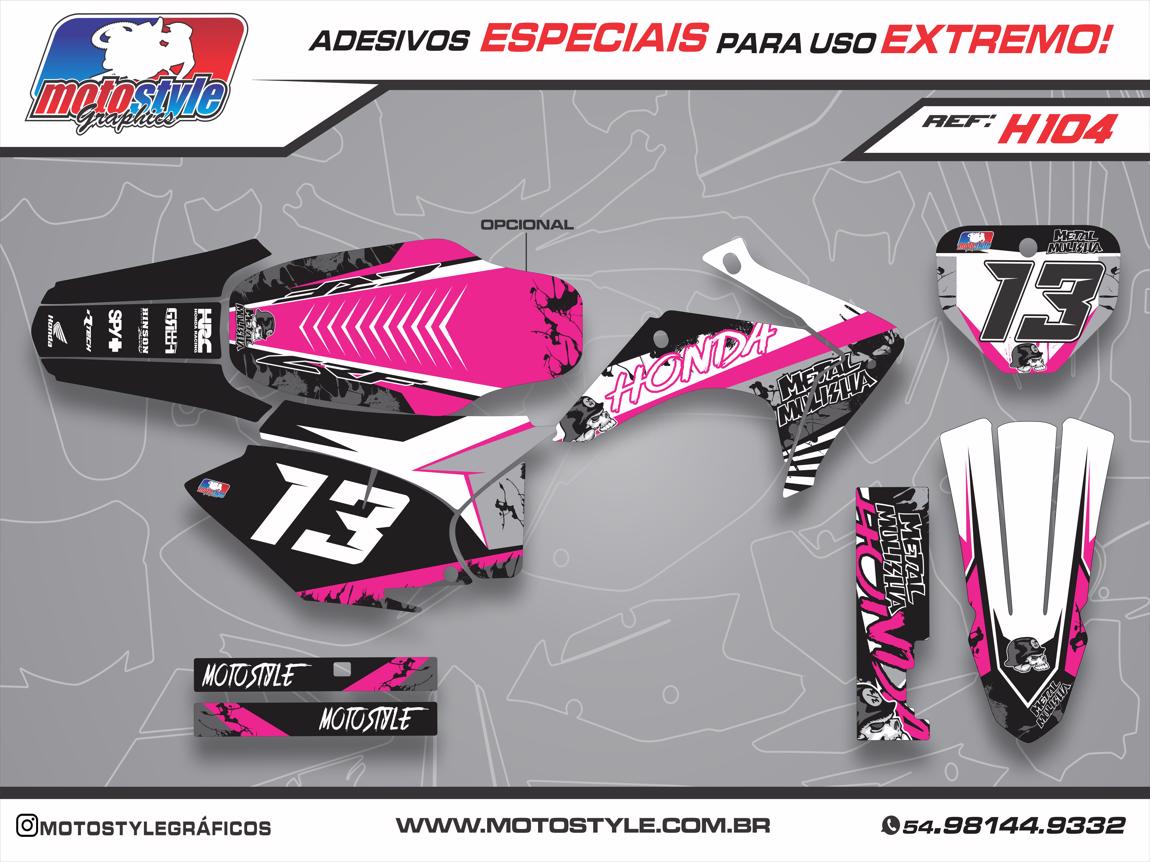 H104 GRÁFICO ADESIVO HONDA CRF 230 METAL MULISHA