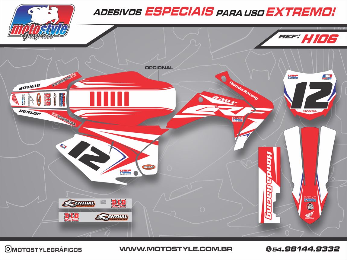 H106 GRÁFICO ADESIVO HONDA CRF 230