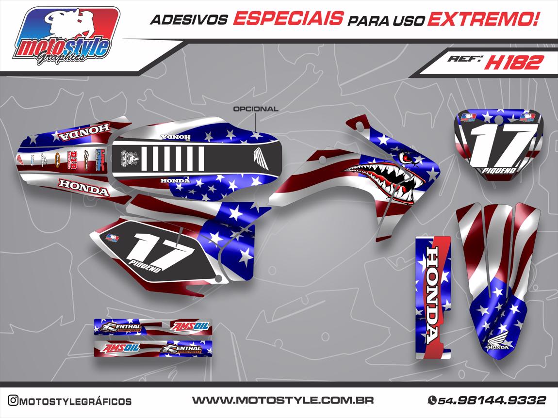 H182 GRÁFICO ADESIVO HONDA CRF 230