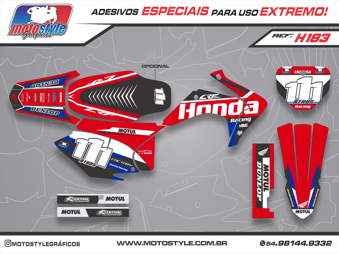 H183 GRÁFICO ADESIVO HONDA CRF 230 HONDA RACING