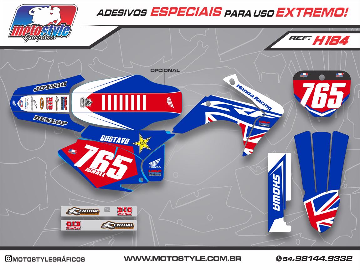 H184 GRÁFICO ADESIVO HONDA CRF 230