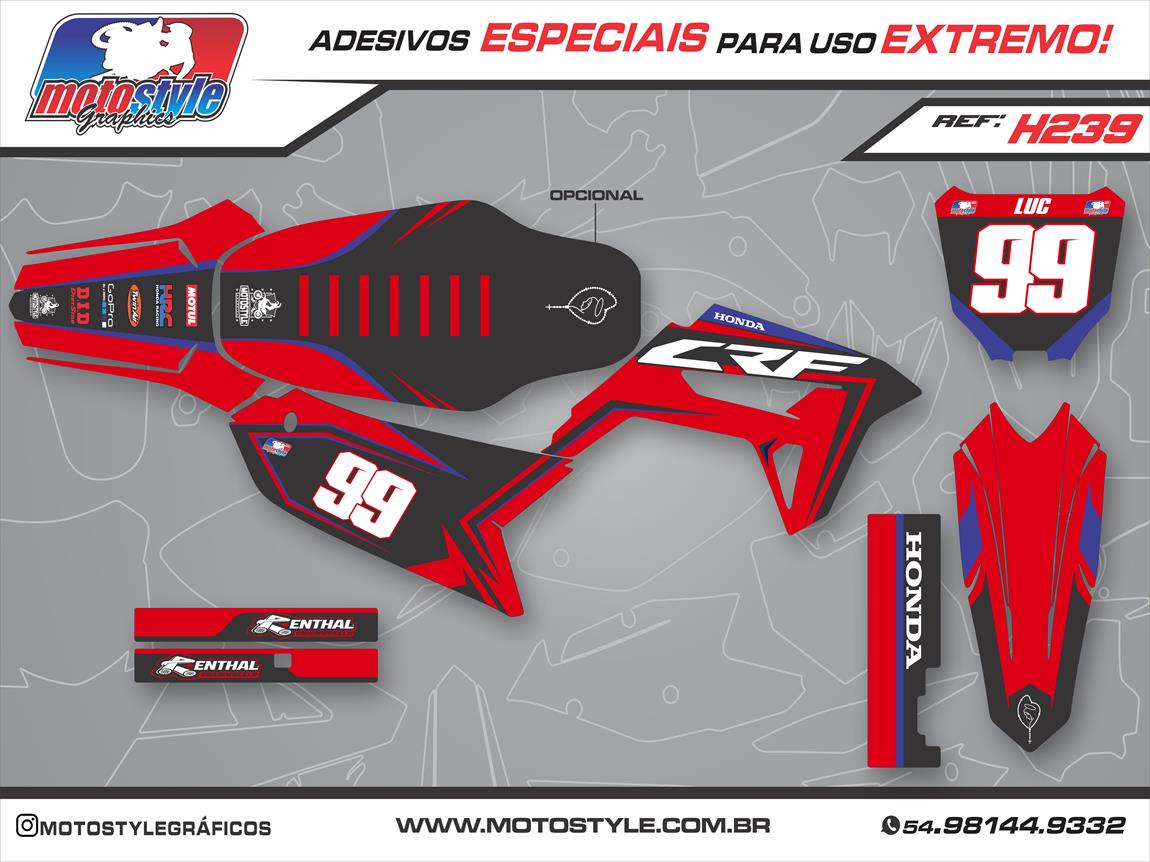 H239 GRÁFICO ADESIVO HONDA CRF 230