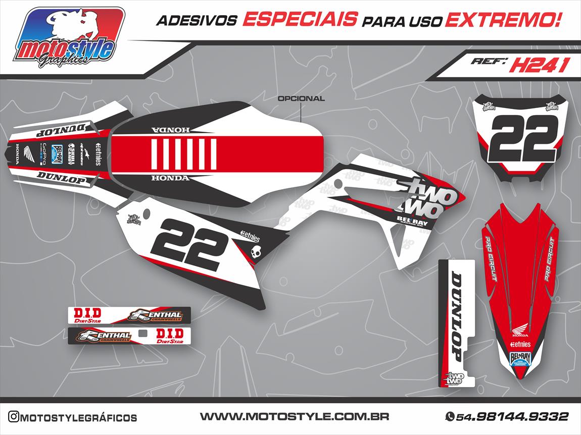 H241 GRÁFICO ADESIVO HONDA CRF 230 TWO TWO