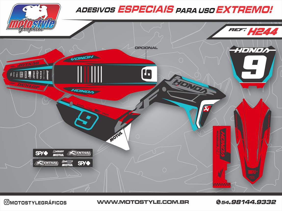 H244 GRÁFICO ADESIVO HONDA CRF 230