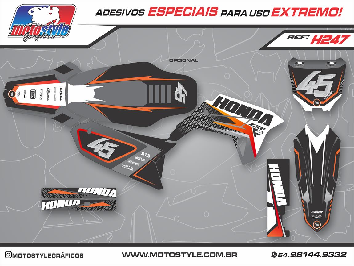 H247 GRÁFICO ADESIVO HONDA CRF 230