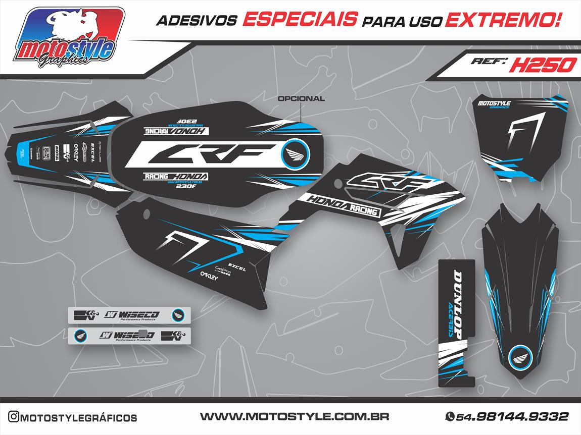 H250 GRÁFICO ADESIVO HONDA CRF 230