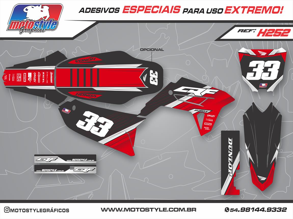 H252 GRÁFICO ADESIVO HONDA CRF 230