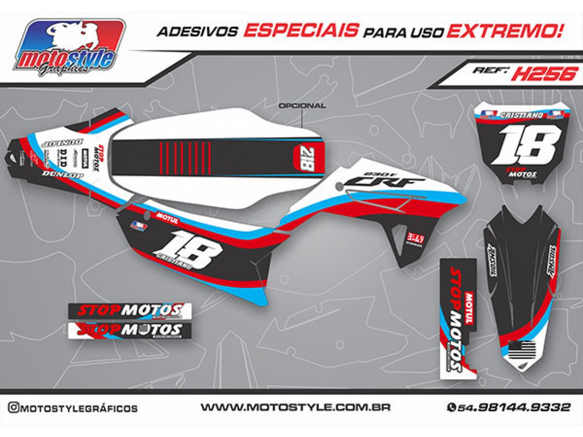 H256 GRÁFICO ADESIVO HONDA CRF 230