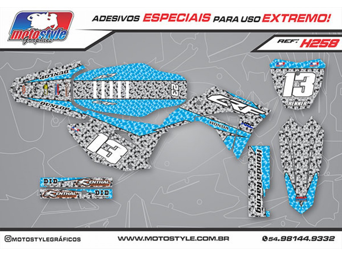 H258 GRÁFICO ADESIVO HONDA CRF 230