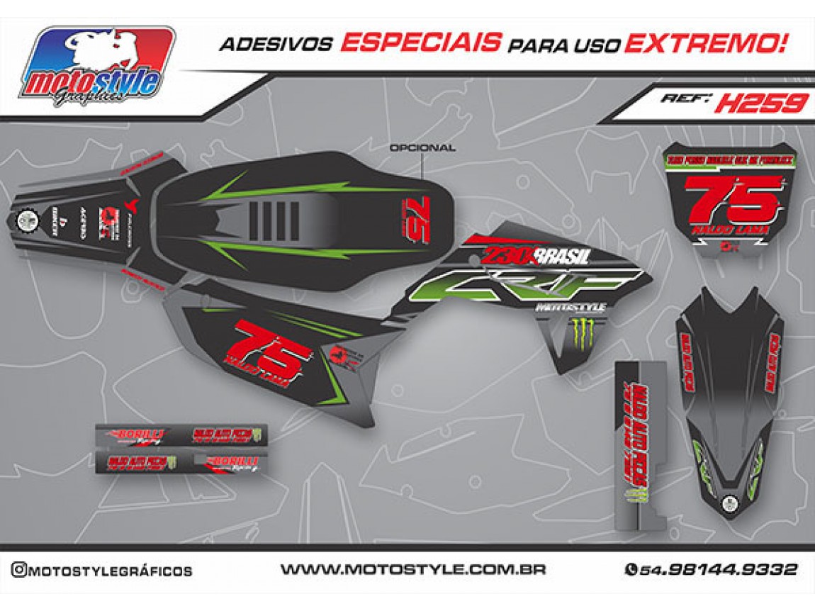 H259 GRÁFICO ADESIVO HONDA CRF 230