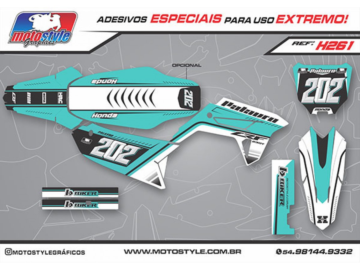H261 GRÁFICO ADESIVO HONDA CRF 230