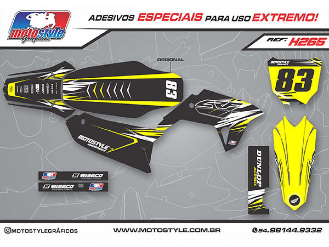 H265 GRÁFICO ADESIVO HONDA CRF 230