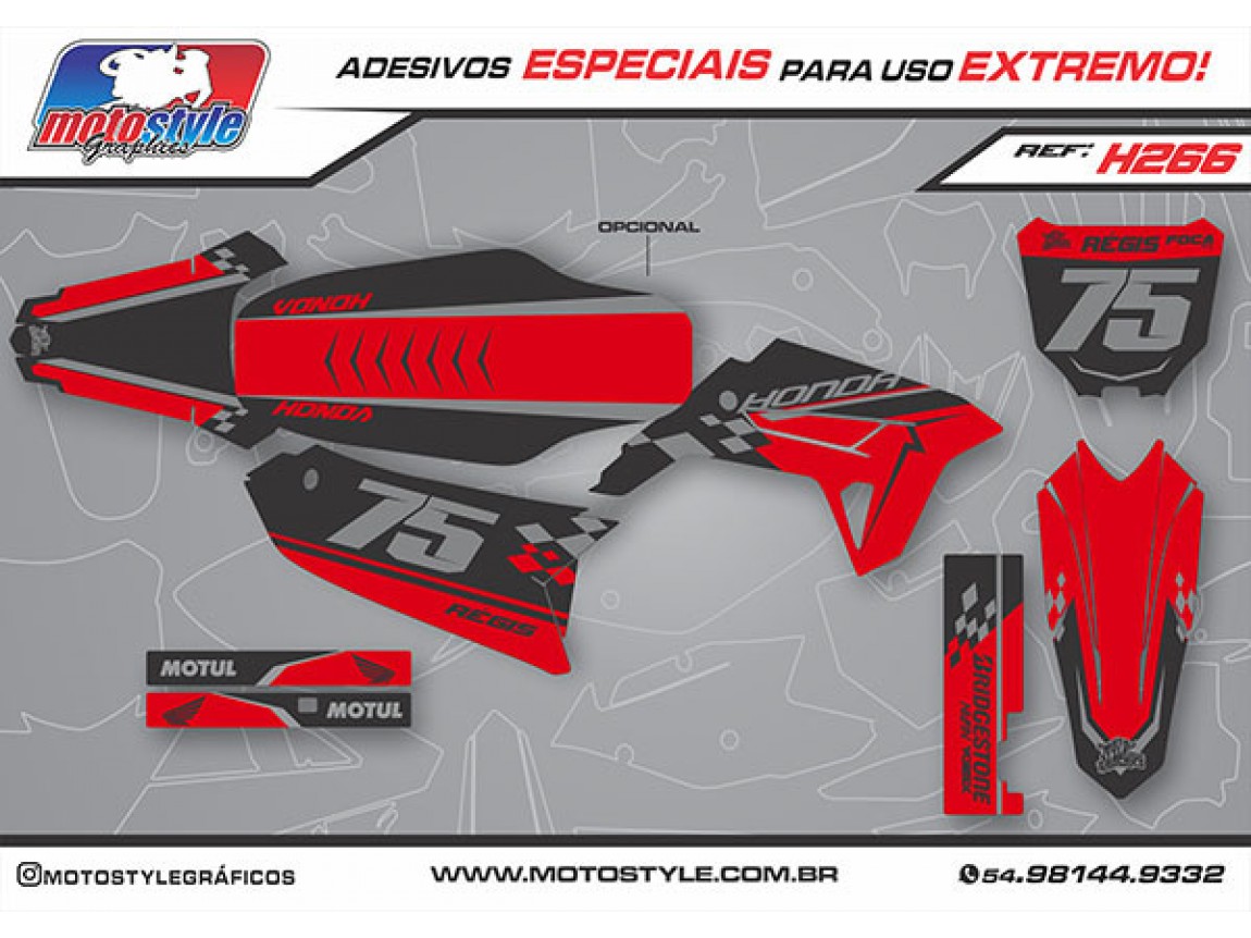 H266 GRÁFICO ADESIVO HONDA CRF 230