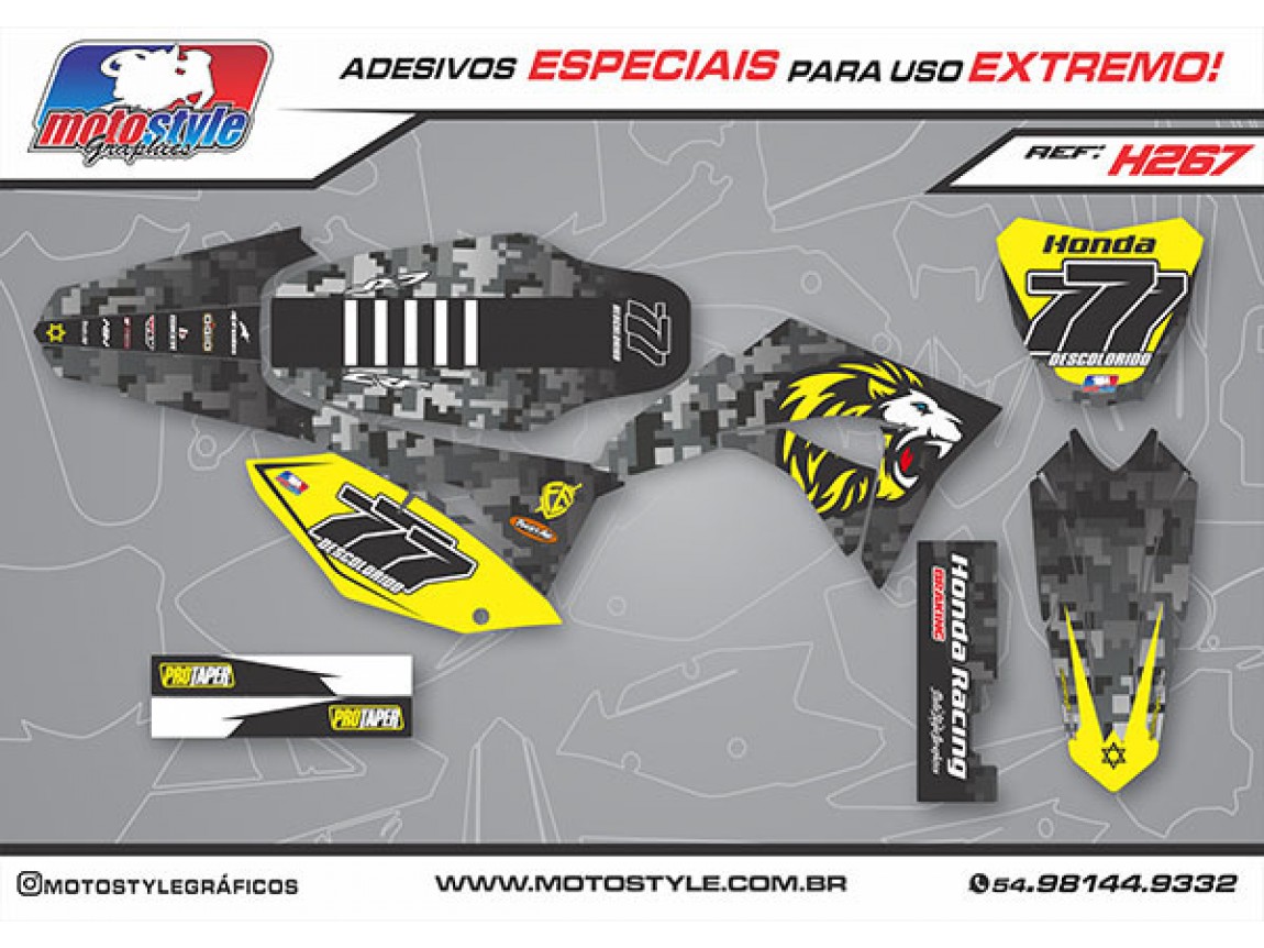 H267 GRÁFICO ADESIVO HONDA CRF 230