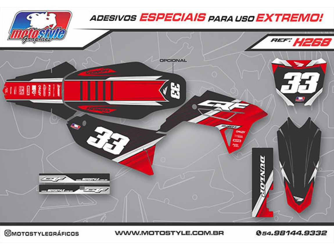 H268 GRÁFICO ADESIVO HONDA CRF 230