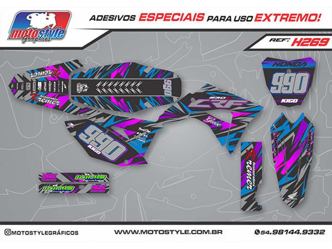 H269 GRÁFICO ADESIVO HONDA CRF 230