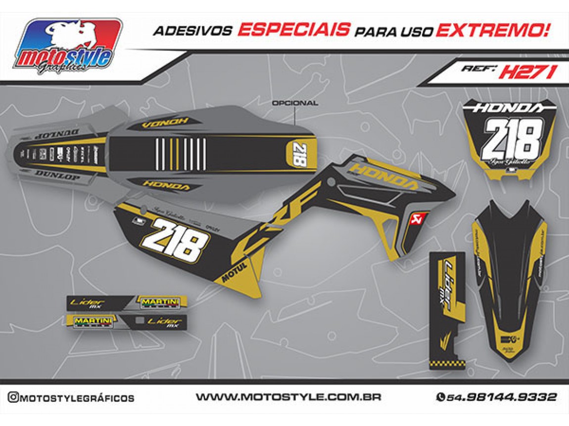 H271 GRÁFICO ADESIVO HONDA CRF 230