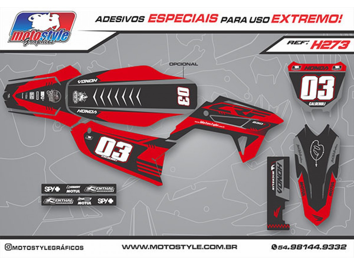 H273 GRÁFICO ADESIVO HONDA CRF 230