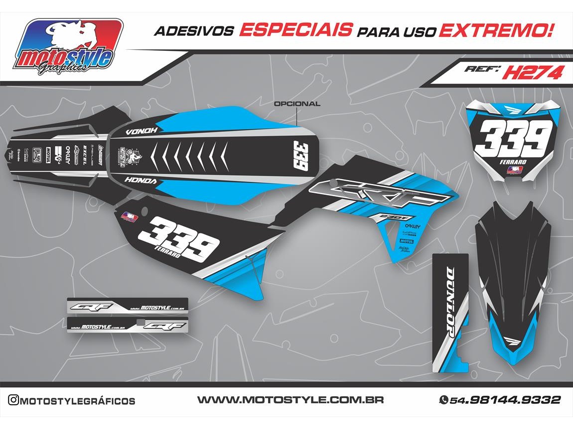 H274 GRÁFICO ADESIVO HONDA CRF 230
