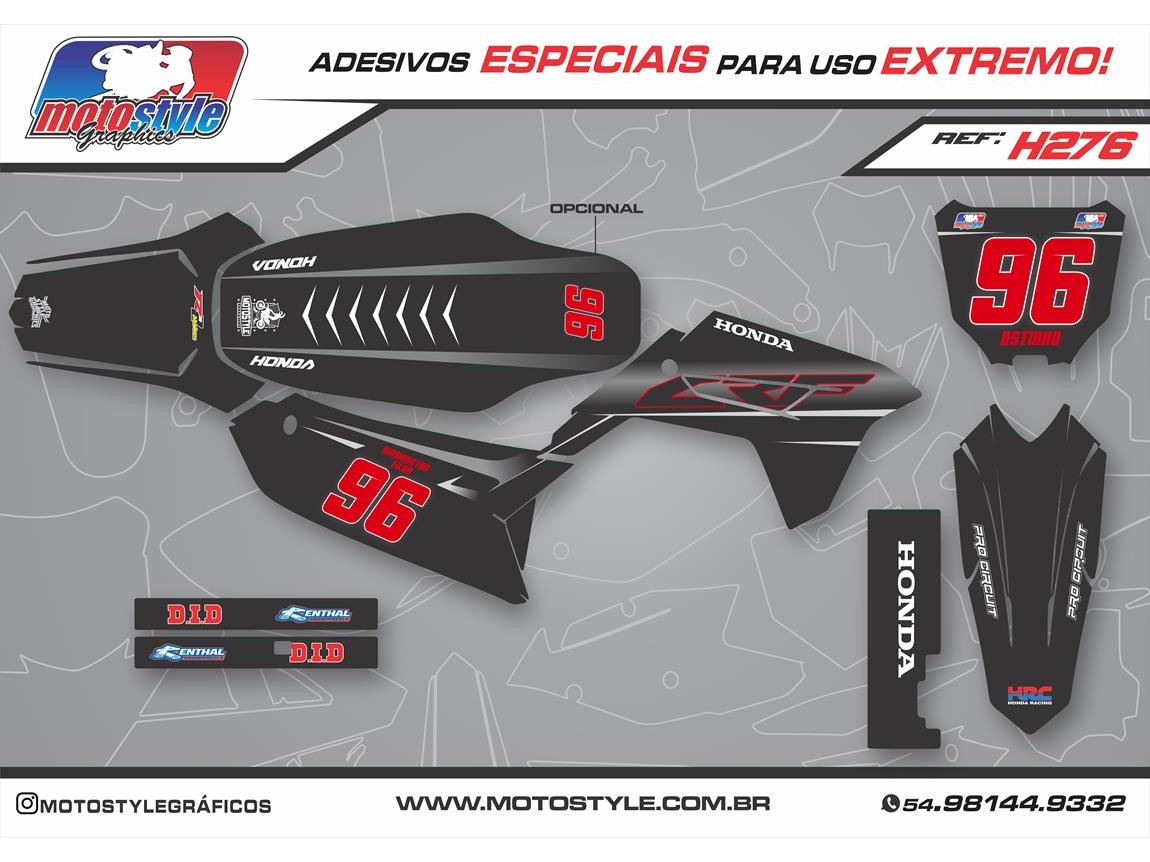 H276 GRÁFICO ADESIVO HONDA CRF 230
