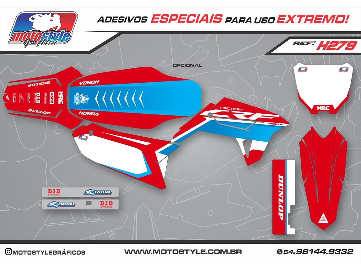 H279 GRÁFICO ADESIVO HONDA CRF 230