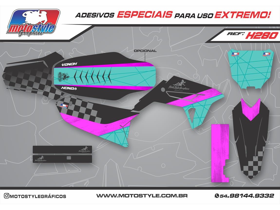 H280 GRÁFICO ADESIVO HONDA CRF 230