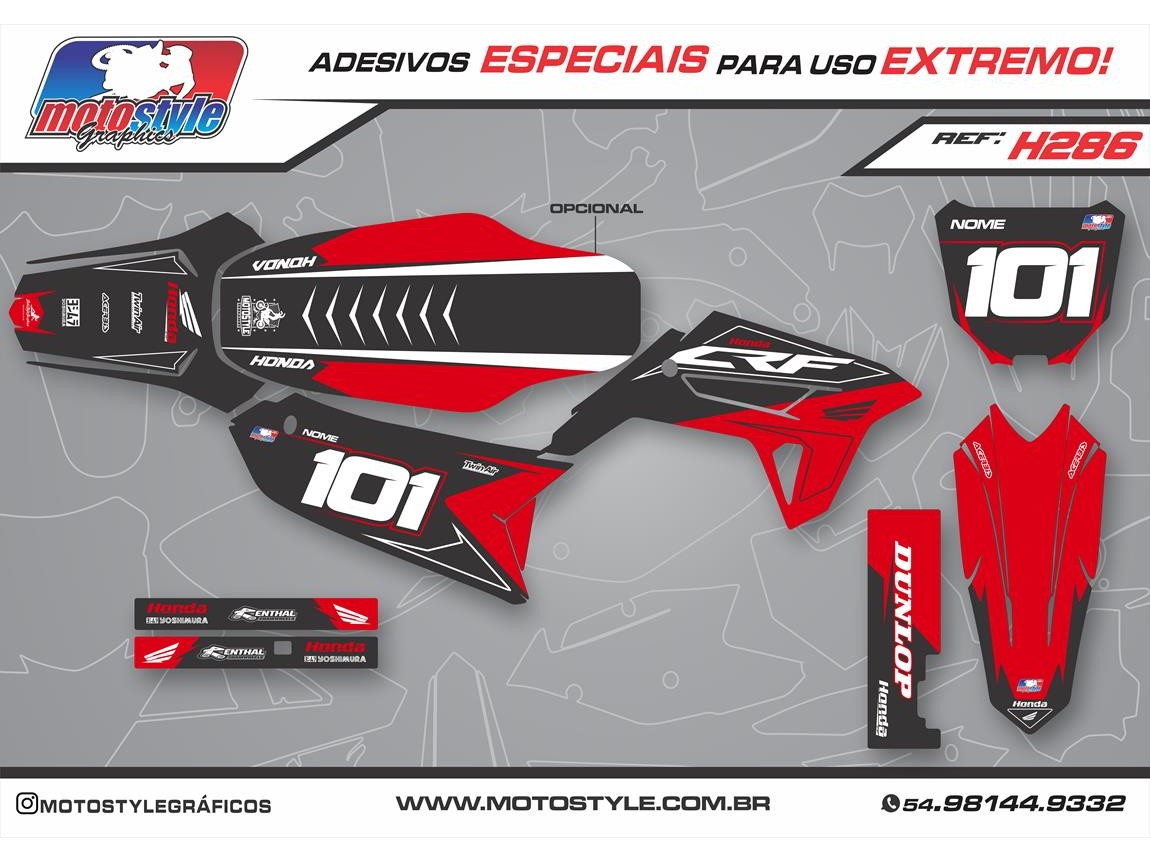 H286 GRÁFICO ADESIVO HONDA CRF 230