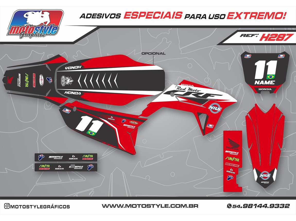 H287 GRÁFICO ADESIVO HONDA CRF 230
