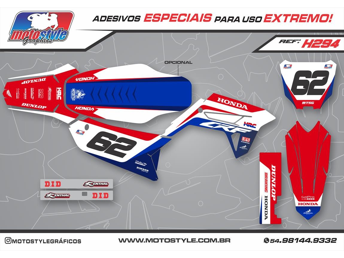 H294 GRÁFICO ADESIVO HONDA CRF 230