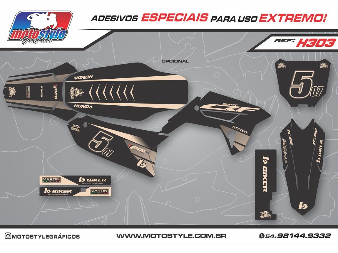 H303 GRÁFICO ADESIVO HONDA CRF 230