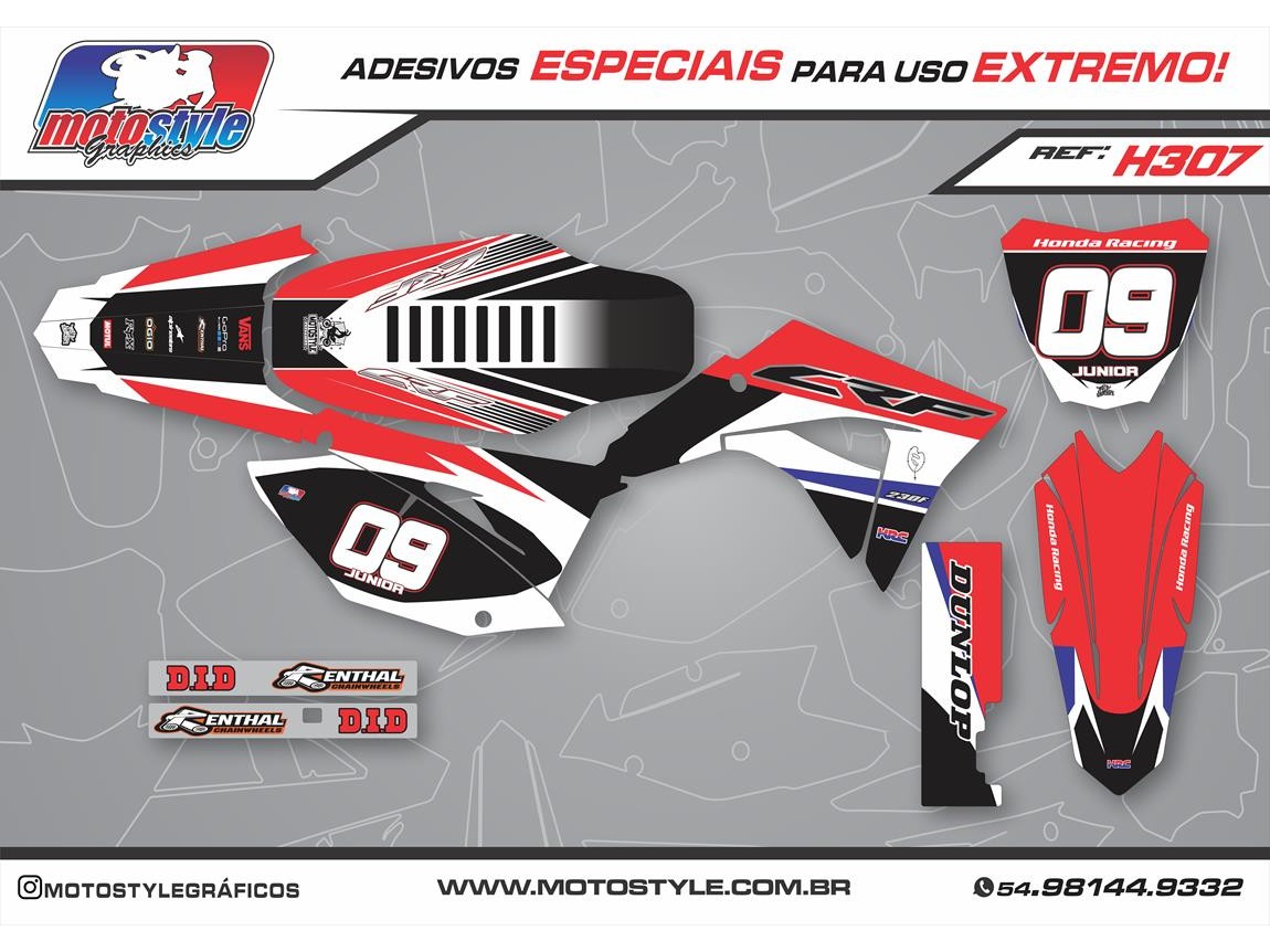 H307 GRÁFICO ADESIVO HONDA CRF 230