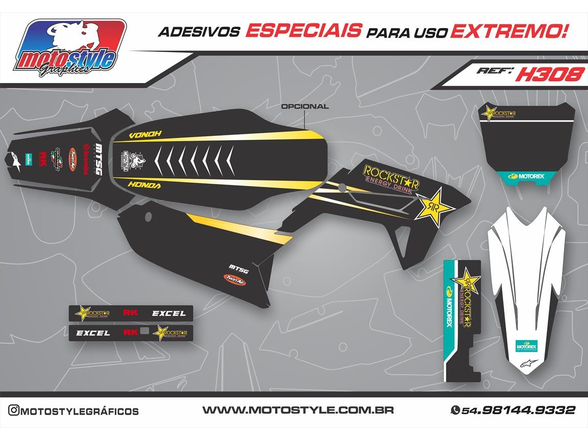 H308 GRÁFICO ADESIVO HONDA CRF 230