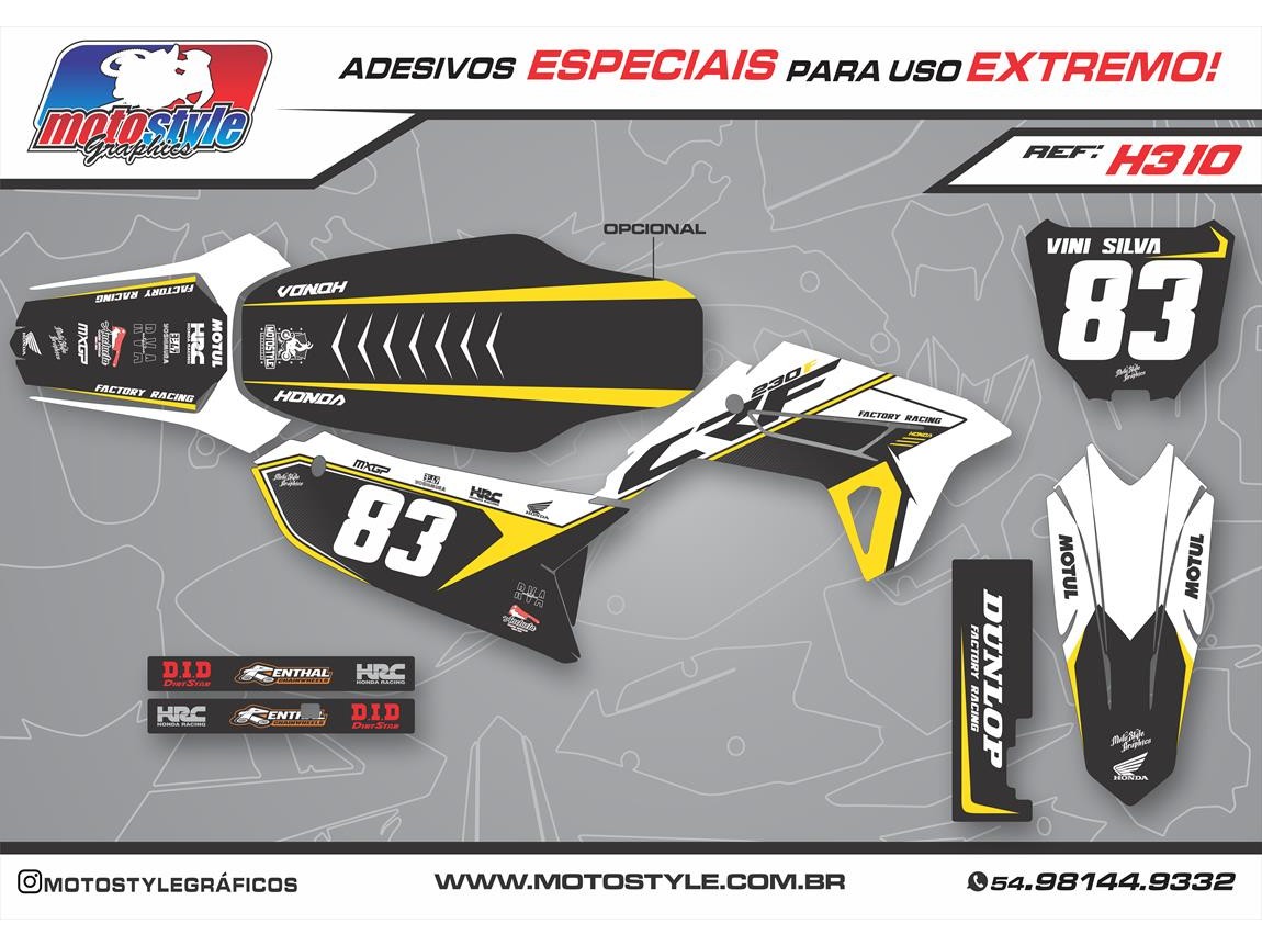 H310 GRÁFICO ADESIVO HONDA CRF 230