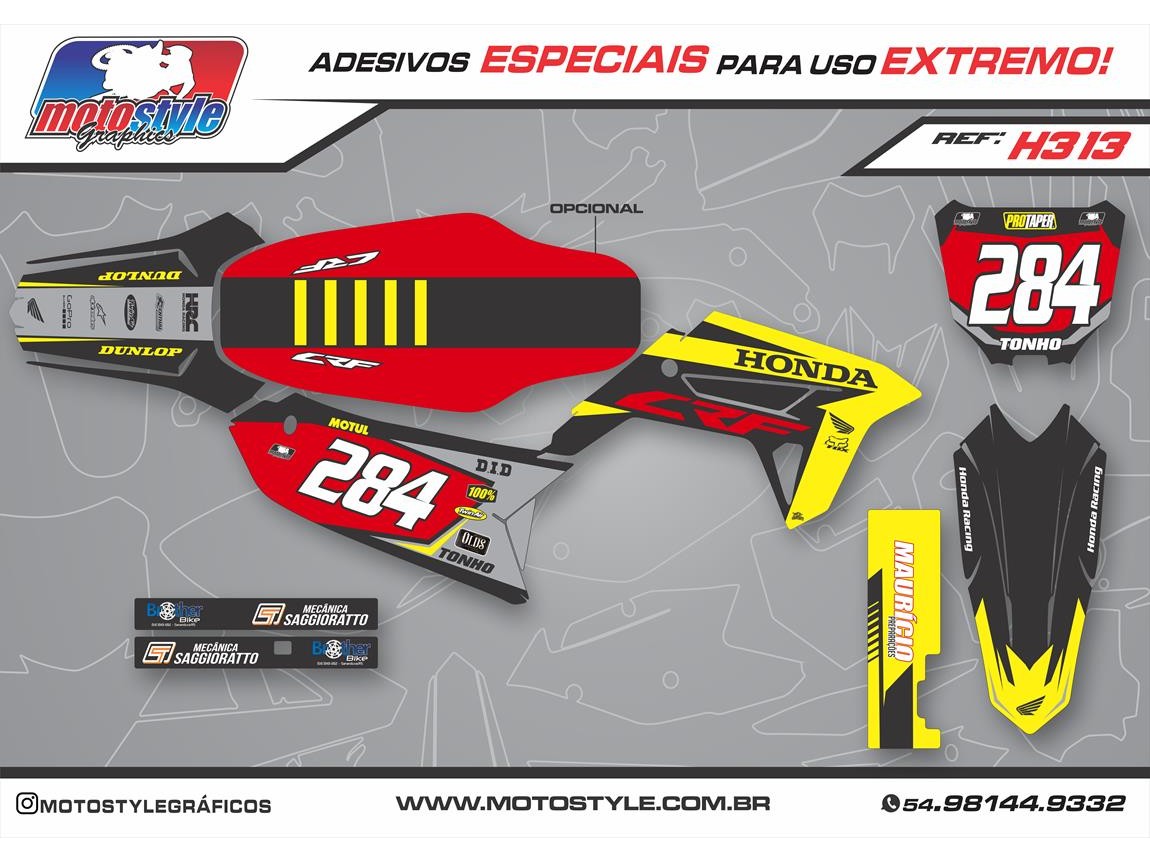 H313 GRÁFICO ADESIVO HONDA CRF 230