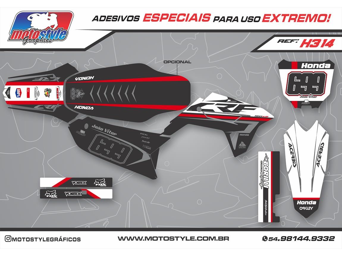 H314 GRÁFICO ADESIVO HONDA CRF 230