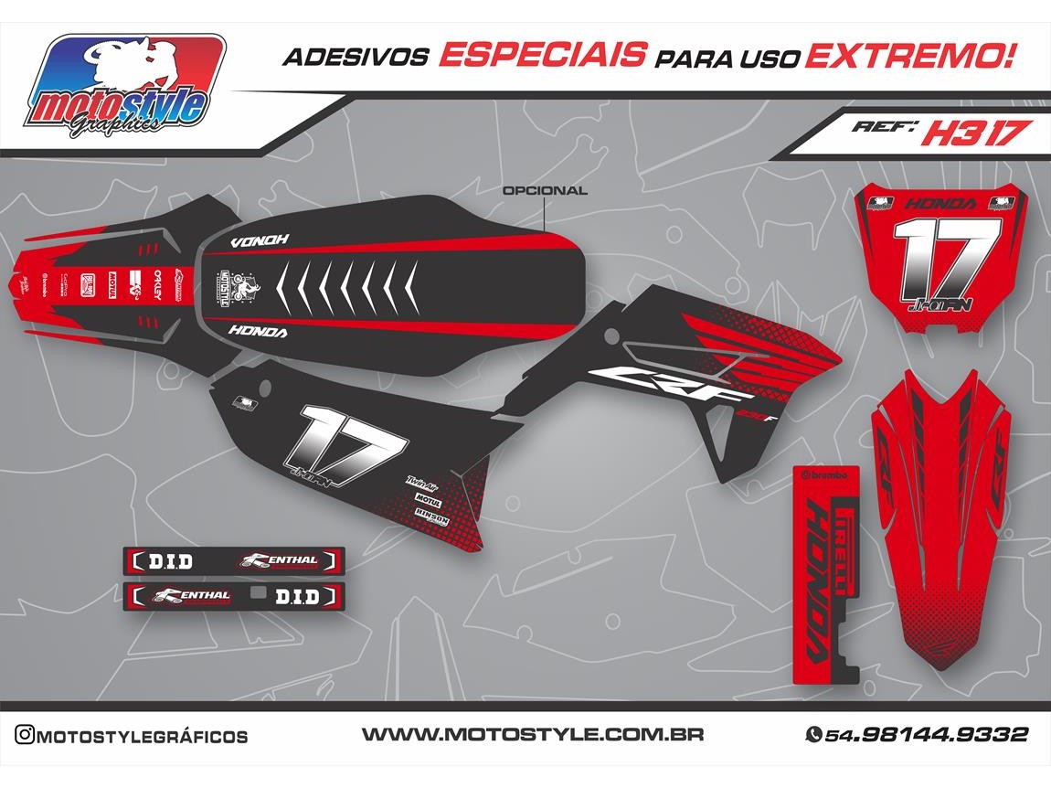 H317 GRÁFICO ADESIVO HONDA CRF 230