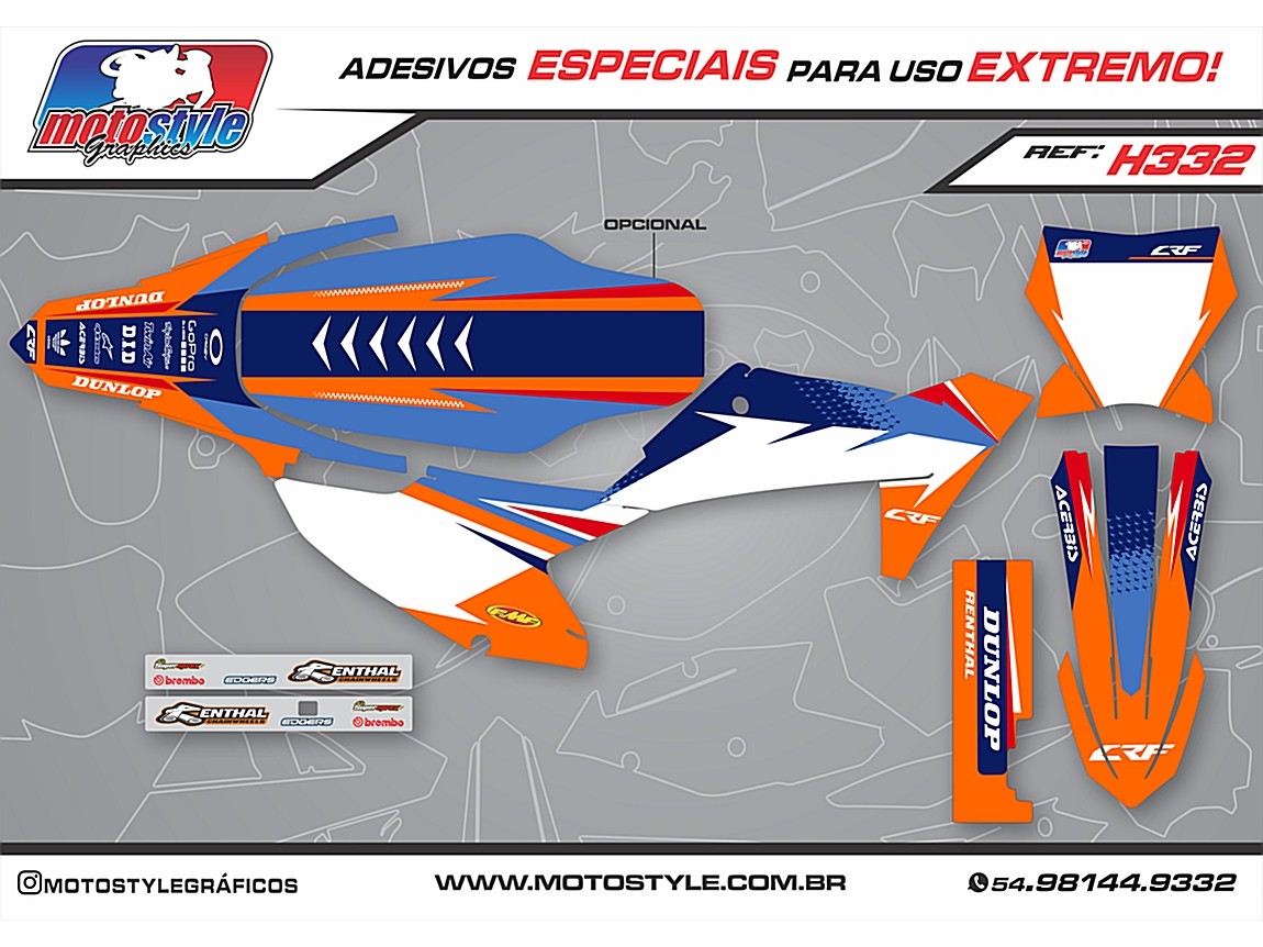 H332 GRÁFICO ADESIVO HONDA CRF 230
