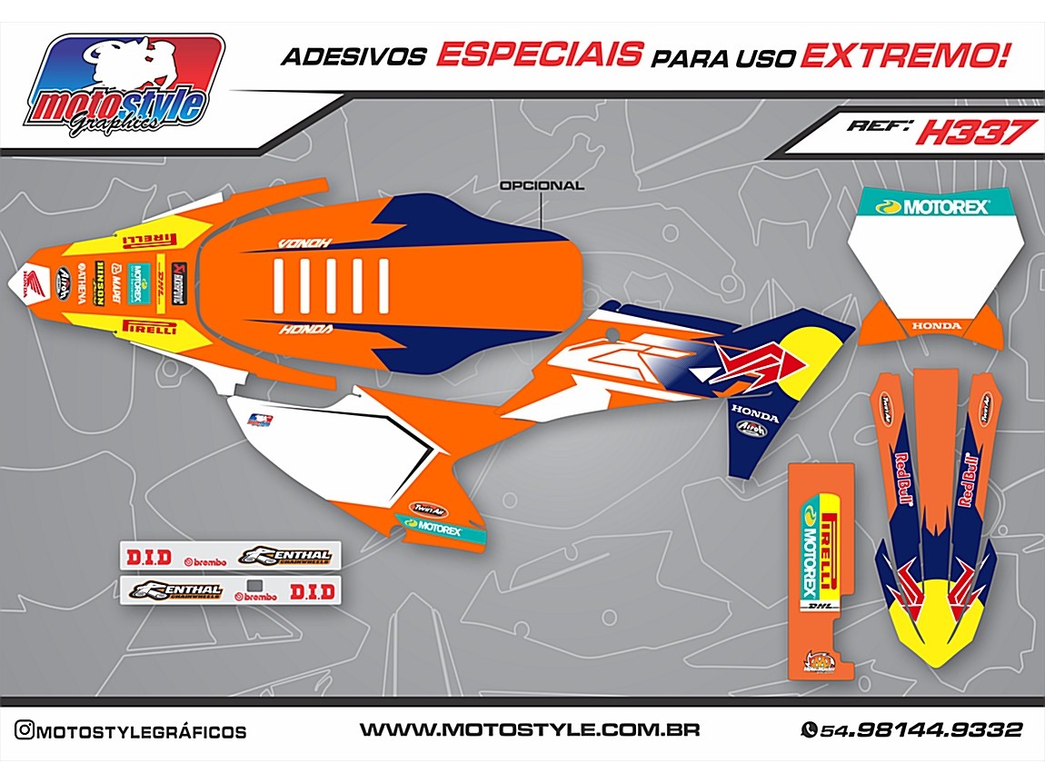 H337 GRÁFICO ADESIVO HONDA CRF 230