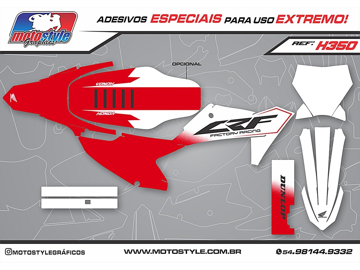 H350 GRÁFICO ADESIVO HONDA CRF 230