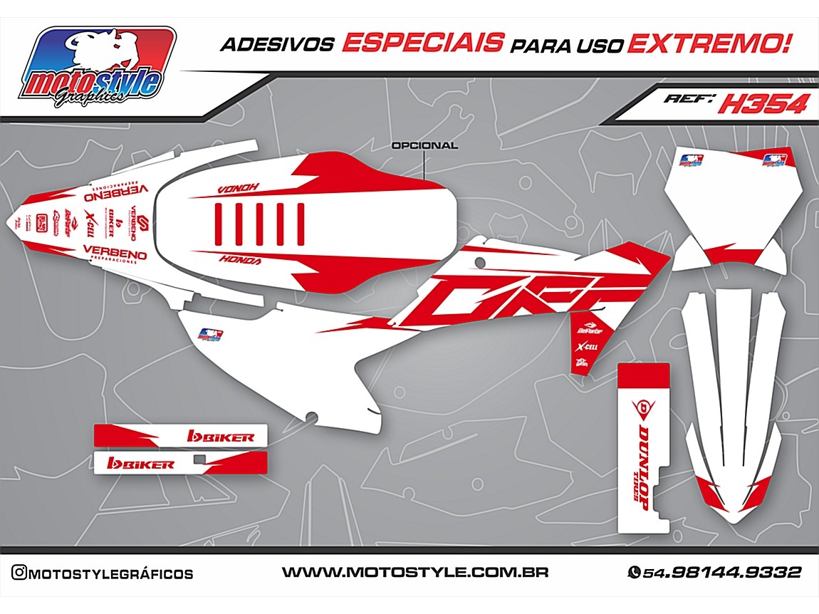 H354 GRÁFICO ADESIVO HONDA CRF 230