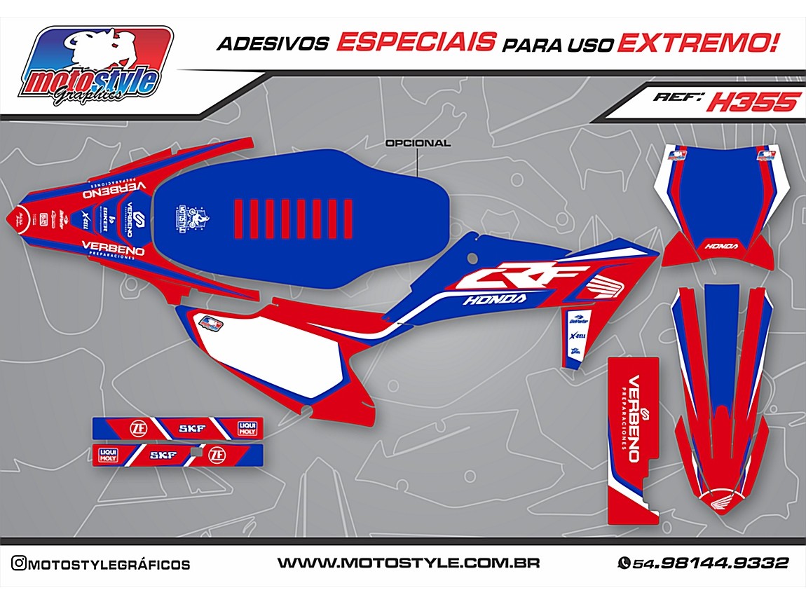 H355 GRÁFICO ADESIVO HONDA CRF 230