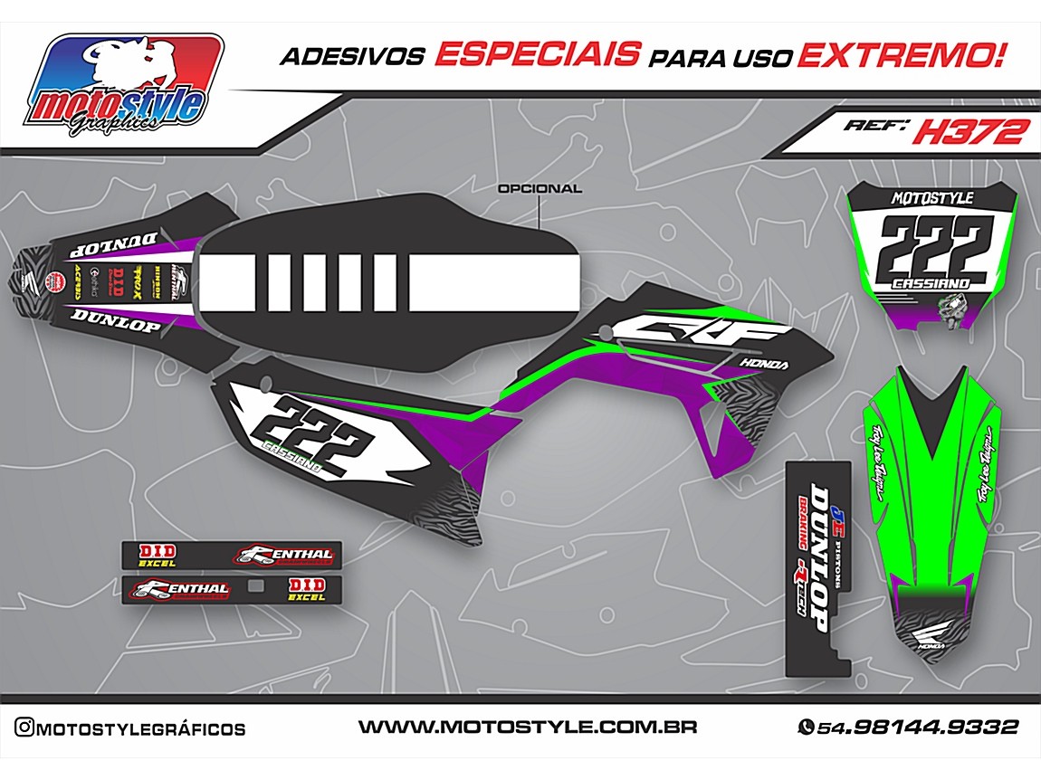 H372 GRÁFICO ADESIVO HONDA CRF 230