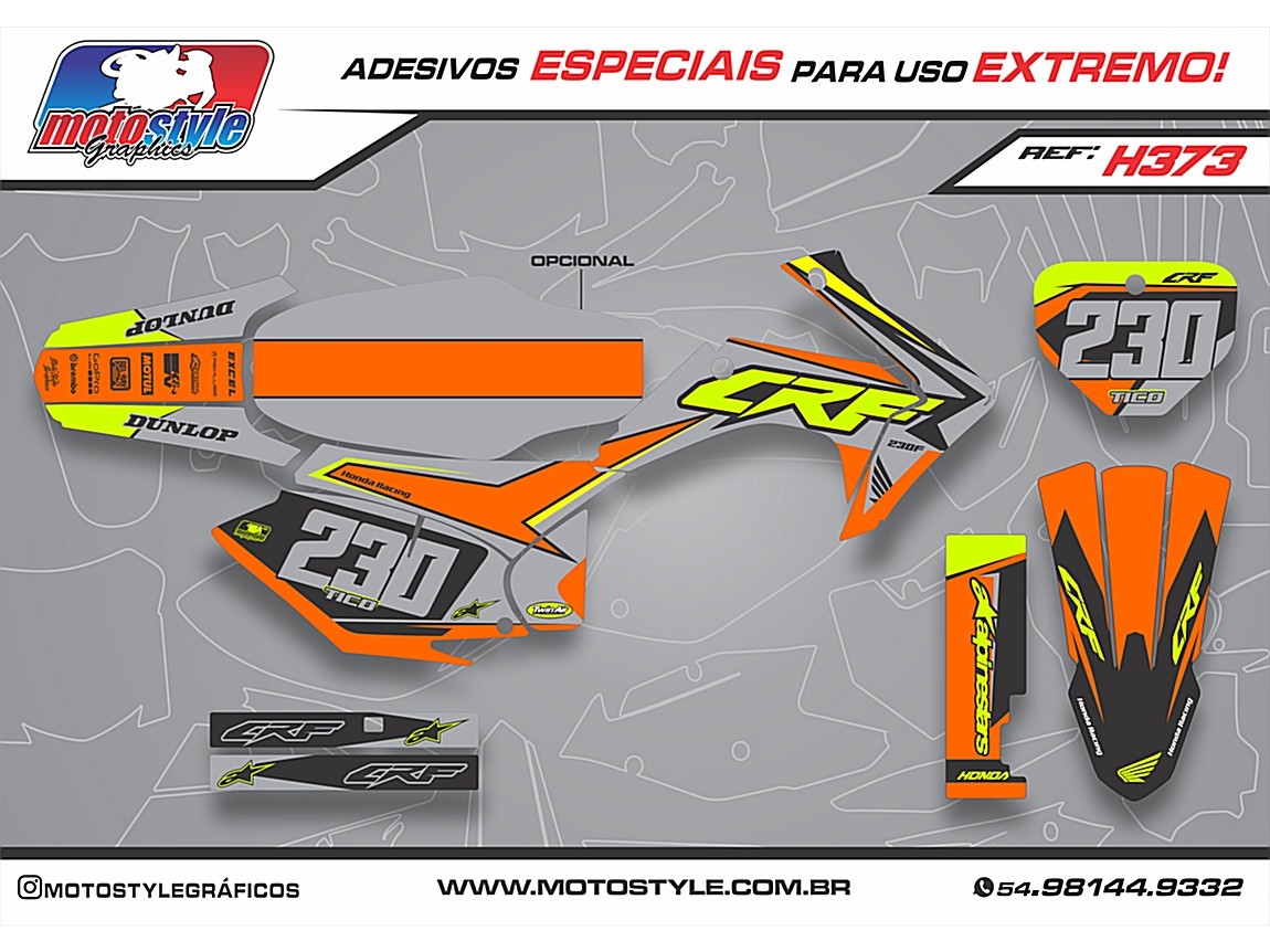 H373 GRÁFICO ADESIVO HONDA CRF 230